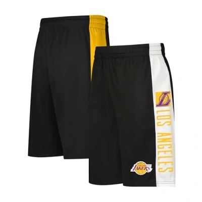 Image of Ultra Game NBA Los Angeles Lakers Men&#039;s Mesh Athletic Active Basketball Shorts, Black, Medium