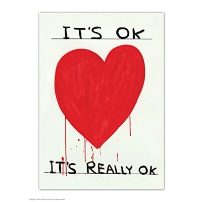 Image of Funny Humorous &#039;David Shrigley It&#039;s OK&#039; Novelty Postcard