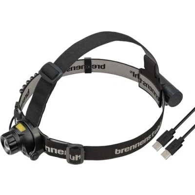 Image of Brennenstuhl LuxPremium LED Rechargeable Sensor Head Torch SL 401 AF/Headlamp with (Head USB C red Light for Outdoors IP44, OSRAM LED, 400lm, up to 50h Duration)