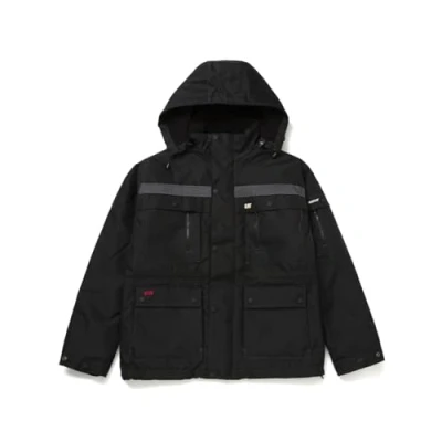 Image of CAT Men&#039;s Heavy Insulated Parka (Regular and Big &amp; Tall Sizes) Jacket, Black, 4XL