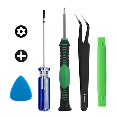 Image of 2.0mm PH00 Phillips and TR9 Torx Security Screwdriver ESD Tweezers Pry Opening Tools Compatible with PS4 Controller Repair Kit
