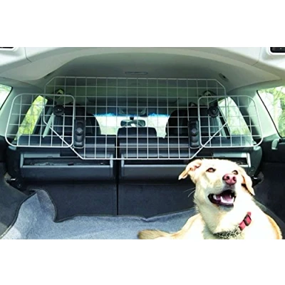 Image of XtremeAuto® Durable Universal Deluxe Heavy Duty Dog Guard Pet Car Barrier Cage Mesh Head Rest Complete Sticker
