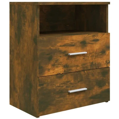 Image of vidaXL Bed Cabinet Smoked Oak 50x32x60 cm