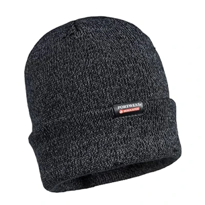 Image of Portwest Reflective Knit Hat, Insulatex Lined Navy