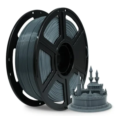Image of FLASHFORGE ABS PRO 3D Printer Filament, Tough and Heat Resistant Filaments, 1kg Spool(2.2lbs), Dimensional Accuracy +/ 0.02 mm, Strong Durable Consumables (Grey)