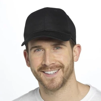 Image of A2Z Mens Plain Baseball Cap Breathable Polyester Cotton AZ4786 Black