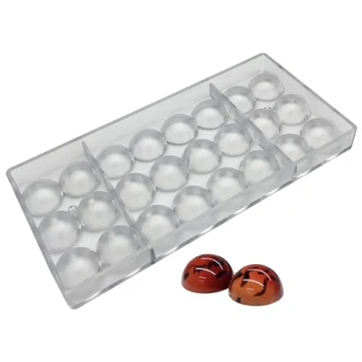 Image of Goldbaking Semi Sphere Chocolate Mould PC Polycarbonate Hemisphere Mold (s 1.2inch)