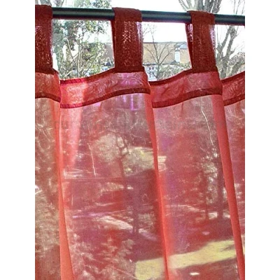 Image of Just Contempo Voile Panel, Red, 58x48 inches