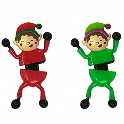 Image of Playwrite 12 x Christmas Elf Window Crawlers with Sticky Feet for Kids&#039; Party Favours, Loot or Prize Bag, and Stocking Fillers