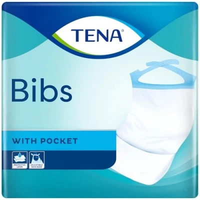 Image of TENA Disposable Bibs (37x48cm) Small/Medium (2 Packs of 150)