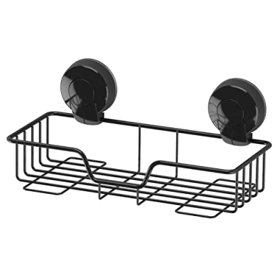 Image of Showerdrape Shower Basket Storage Floating Suction Bathroom Organiser For Toiletries Bottle Holder Rack Shampoo Accessories No Drilling Caddy