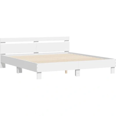 Image of Bed Frame without Mattress White 160x200 cm Vidaxl