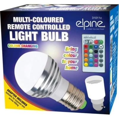 Image of 16 Colour Changing LED Light Bulb LAMP with IR Remote Control Bayonet Adapter