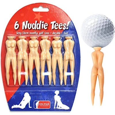 Image of Nuddie Tees Novelty Golf Tees, Funny Gag Present For Him Golfers on Fathers Day, Christmas and Birthdays