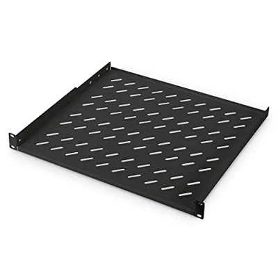 Image of DIGITUS fixed shelf 19 inch 1U front mounting load capacity 15 kg for network cabinets &amp; server from 600 mm cabinet depth black