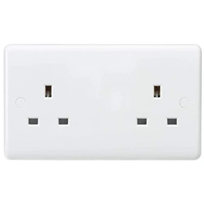 Image of KnightsBridge Curved Edge 13A 2G Unswitched Socket