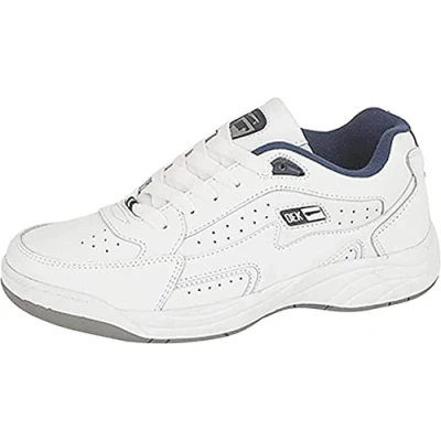 Image of R DEK, T187G 10 Orleans,Mens Wider Fitting Leather Trainers White Size UK