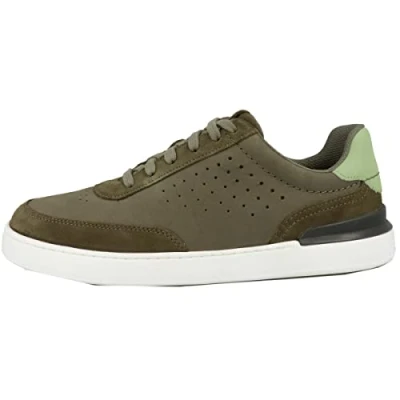 Image of Clarks Men&#039;s Courtlite Tor Sneaker, Olive, 8 UK