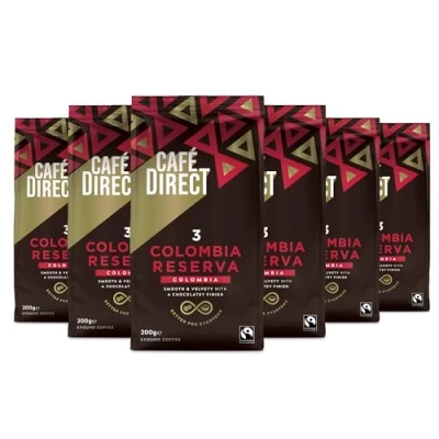 Image of Cafédirect Cauca Valley Colombia Fairtrade Ground Arabica Coffee 227g (Pack of 6)
