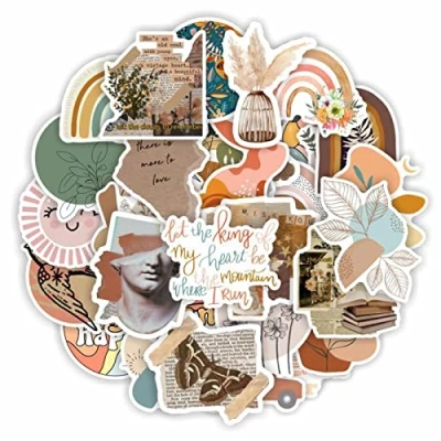 Image of 10/30/50pcs Cute Cartoon Art Bohemian Aesthetic Stickers Graffiti Decals Scrapbooking Laptop Phone Funny Sticker for Kids Girls