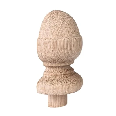 Image of Blueprint Joinery Oak Acorn Stair Newel Post Cap to fit 90mm Posts, Cap, 128 high (Half Cap)