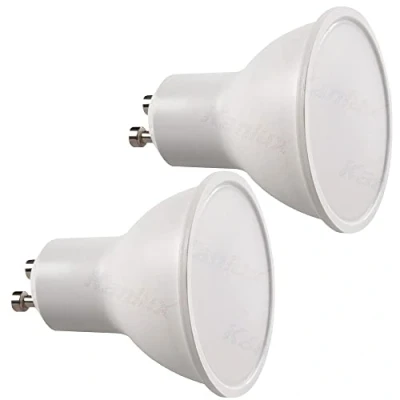 Image of 2X GU10 LED Light Bulbs Cool White 6500K 1W 1.2W 105LM 10W Halogen Equivalent 100 Degree Beam Angle Pack of 2
