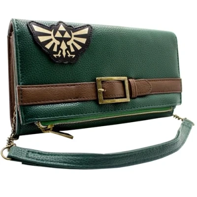 Image of Zelda A Link to The Past Original Tunic Outfit Purse Clutch Coin Pocket &amp; Card Holder, Green