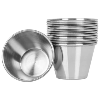 Image of Menax Pudding Moulds Stainless Steel Basins Egg Tart Mold Small Mini Cases Individual Cake Tins Yorkshire Set of 12 8 cm