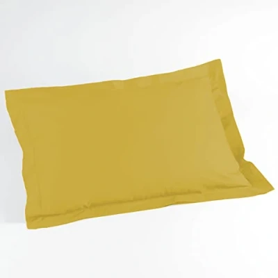 Image of douceur d&#039;intérieur, Pillowcase (50 x 70 cm) Lina Ochre 100% Cotton