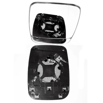 Image of Clip on Heated Base Wide angle Wing Mirror Glass fits KIA Venga 2009 to 2020 Right Driver Side