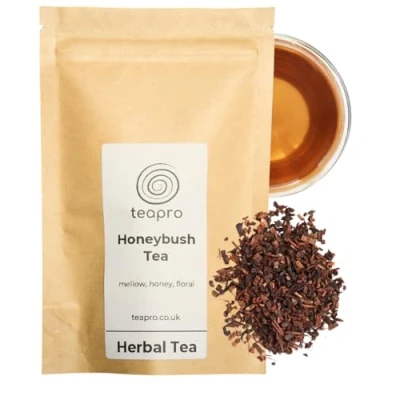 Image of Teapro Honeybush Herbal Loose Leaf Tea 280g Naturally Sweet Premium Caffeine Free Cyclopia Intermedia Infusion South African