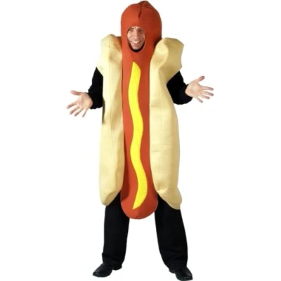 Image of Wicked Costumes Adult Giant Hot Dog Funny Fancy Dress Costume One Size