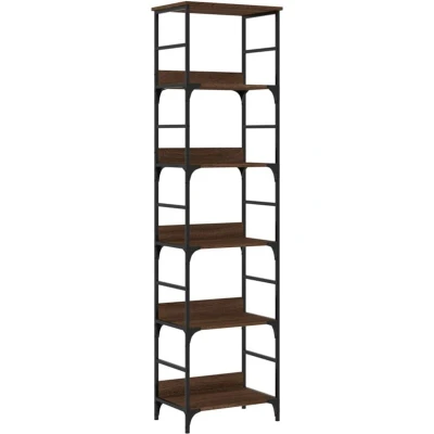 Image of vidaXL Bookshelf Brown Oak 50x33x188.5 cm Engineered Wood