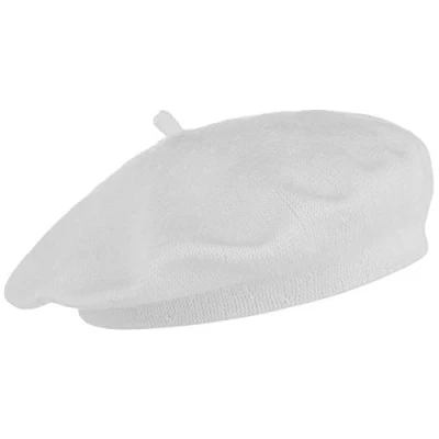 Image of Lipodo Bay of Biscay Cotton Beret Women Made 100% French hat for Spring/Summer Artist White