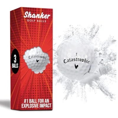 Image of Shanker Golf Exploding Balls Prank that Explode on Impact Funny Joke for Golfers (Sleeve of 3, Novelty)