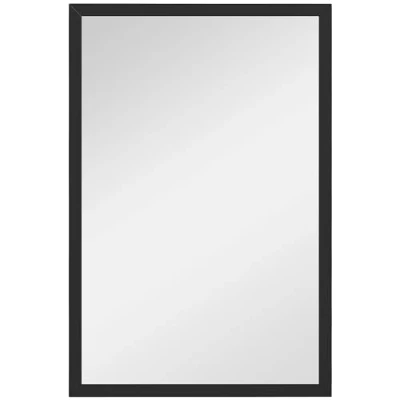 Image of HOMCOM Decorative Rectangular Wall Mirror, 60 x 40 cm Mounted Bathroom Mirror for Living Room, Bedroom, Hallway, Black