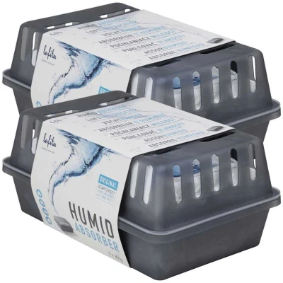 Image of vidaXL Moisture Absorbers with Refills Home Dehumidifiers for Odor Control in Garages &amp; Offices, Grey, PP