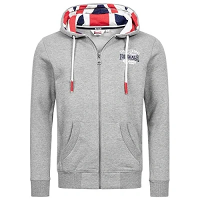 Image of Lonsdale men&#039;s hooded sweat jacket with zipper, narrow fit DITTISHAM 3XL