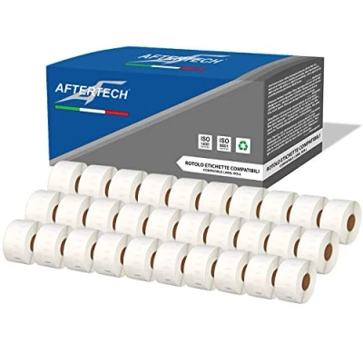 Image of Aftertech 30x 99012 36x89mm Compatible Adhesive Labels Rolls (260 Labels/roll = 7800 Total) for Dymo LabelWriter Seiko SLP LabelWriters Printers S0722400 30x99012