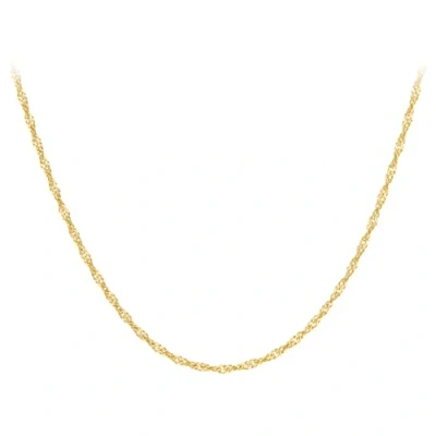 Image of Carissima Gold Women&#039;s 9 ct Yellow 1.2 mm Diamond Cut Twist Curb Chain Necklace of Length 51 cm/20 Inch