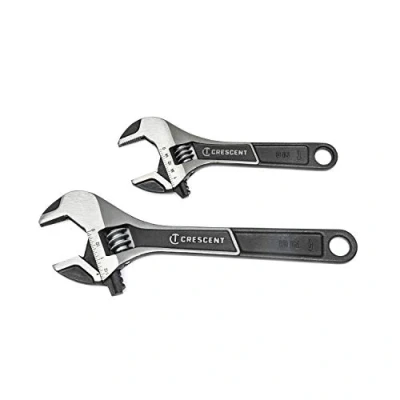 Image of Crescent ATWJ2610VS 2 Pc. Wide Jaw Adjustable Wrench/Spanner Set 6&quot;/152 mm &amp; 10&quot;/254 mm, Multi