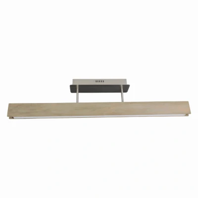 Image of Straight Dimmable Integrated LED Semi Flush Ceiling Light Brown 3000K