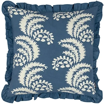 Image of Paoletti Montrose Polyester Filled Cushion,French Blue,50 x 50cm