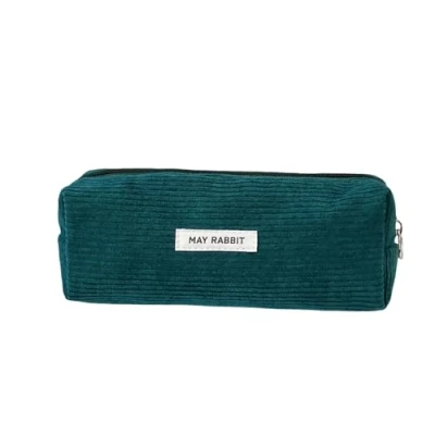 Image of PEILINZE Pencil Case Bag Stationery Makeup Corduroy Pen Organiser Pouch For School Office