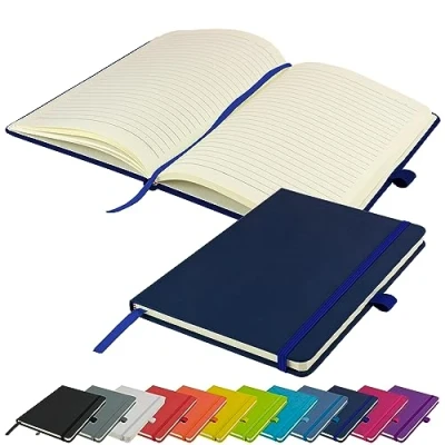 Image of SAVVY BEE A5 Notebook Writing Pad New Lined Hardback Journal Notepad Notes Diary (Navy)