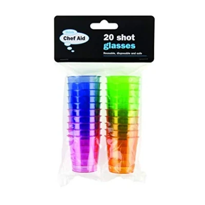 Image of Chef Aid Shot Glasses in Assorted Colours, 18 x 11.5 4cm