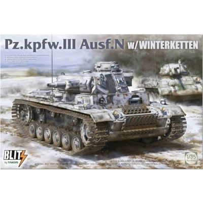 Image of Takom 1:35 German PzKpfw III Ausf N w/Winterketten, WWII Model Military Kit
