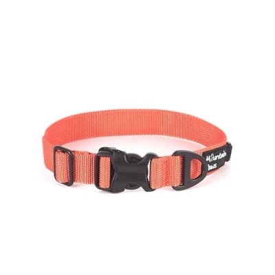 Image of Mountain Paws Extra Tough Dog Collar With Name Tag Attachment Point To Fit Neck Sizes 26 68cm