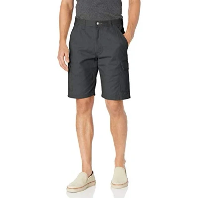 Image of Wrangler Authentics Men&#039;s Classic Relaxed Fit Cargo Short, Anthracite Ripstop, 32