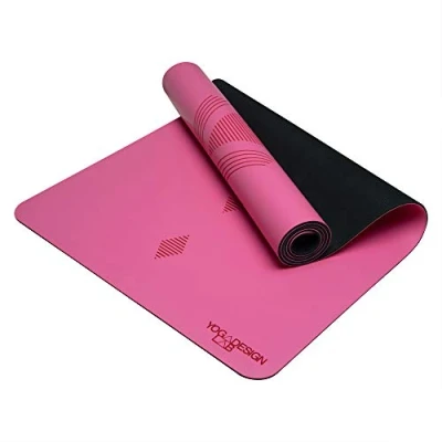 Image of YOGA Design LAB The Infinity Mat Luxurious Non Slip Provides Unparalleled Grip to Support and Align You Beautifully Eco Friendly 4 Colors w/Carrying Strap! (Tribal Rose, 5mm)